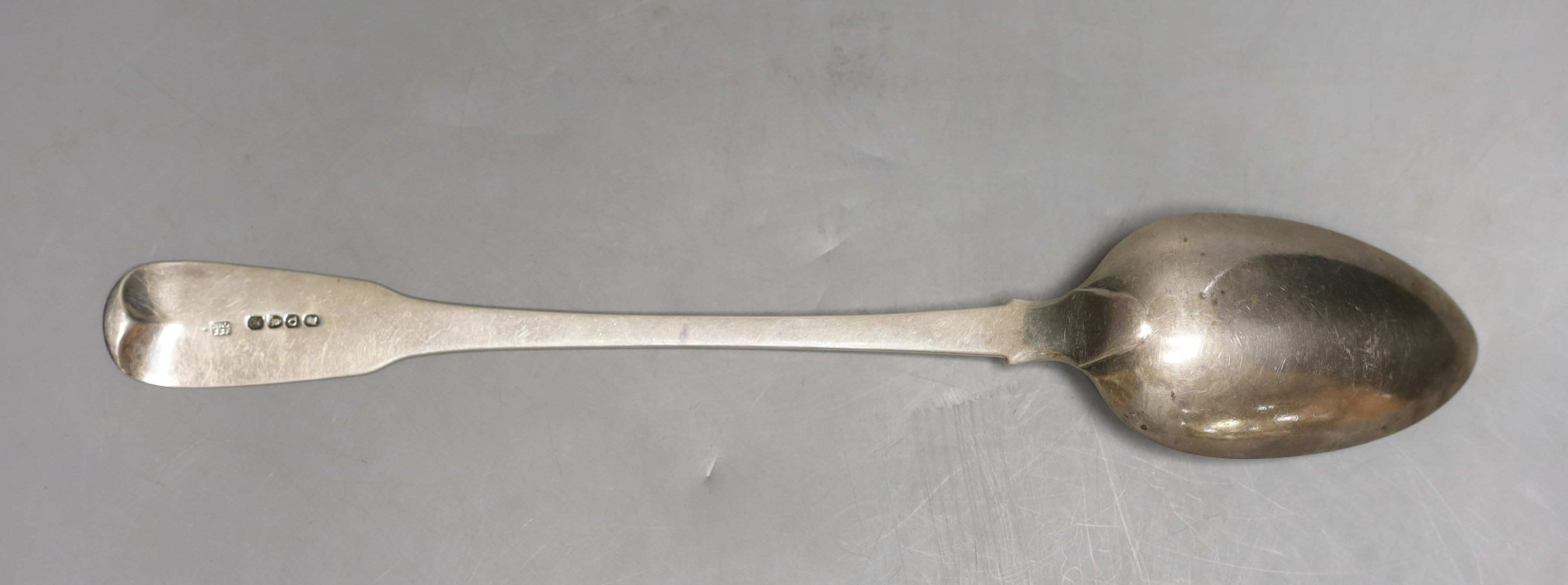 A George III silver fiddle pattern basting spoon, by Eley, Fearn & Chawner, London, 1811, 30.3cm, 123 grams.